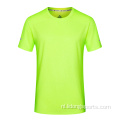 Sneldrogende O-hals Plain Shirt Unisex Running Sportkleding